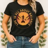 Paddleboarder On Sup Paddle Board For Standup Paddling Women's T-Shirt thumb 2
