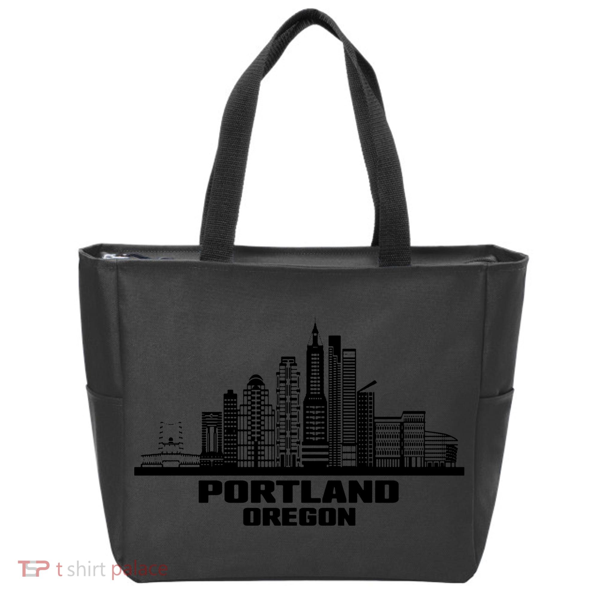 Portland Oregon State Skyline Tote Bag