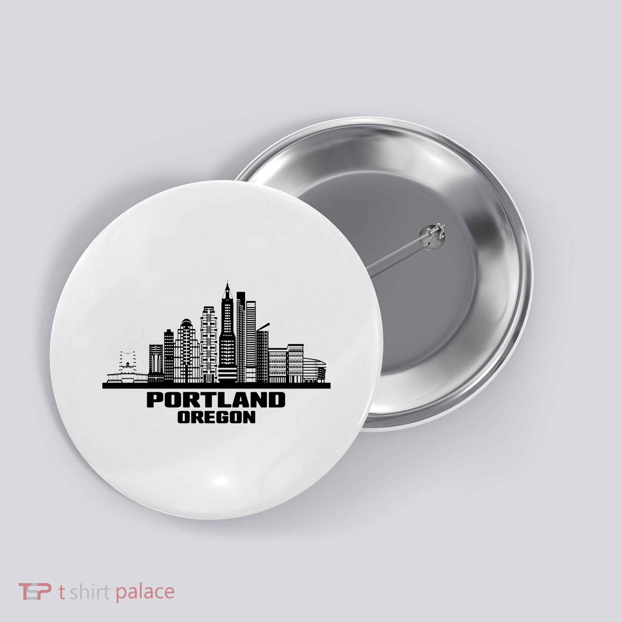 Portland Oregon State Skyline Button