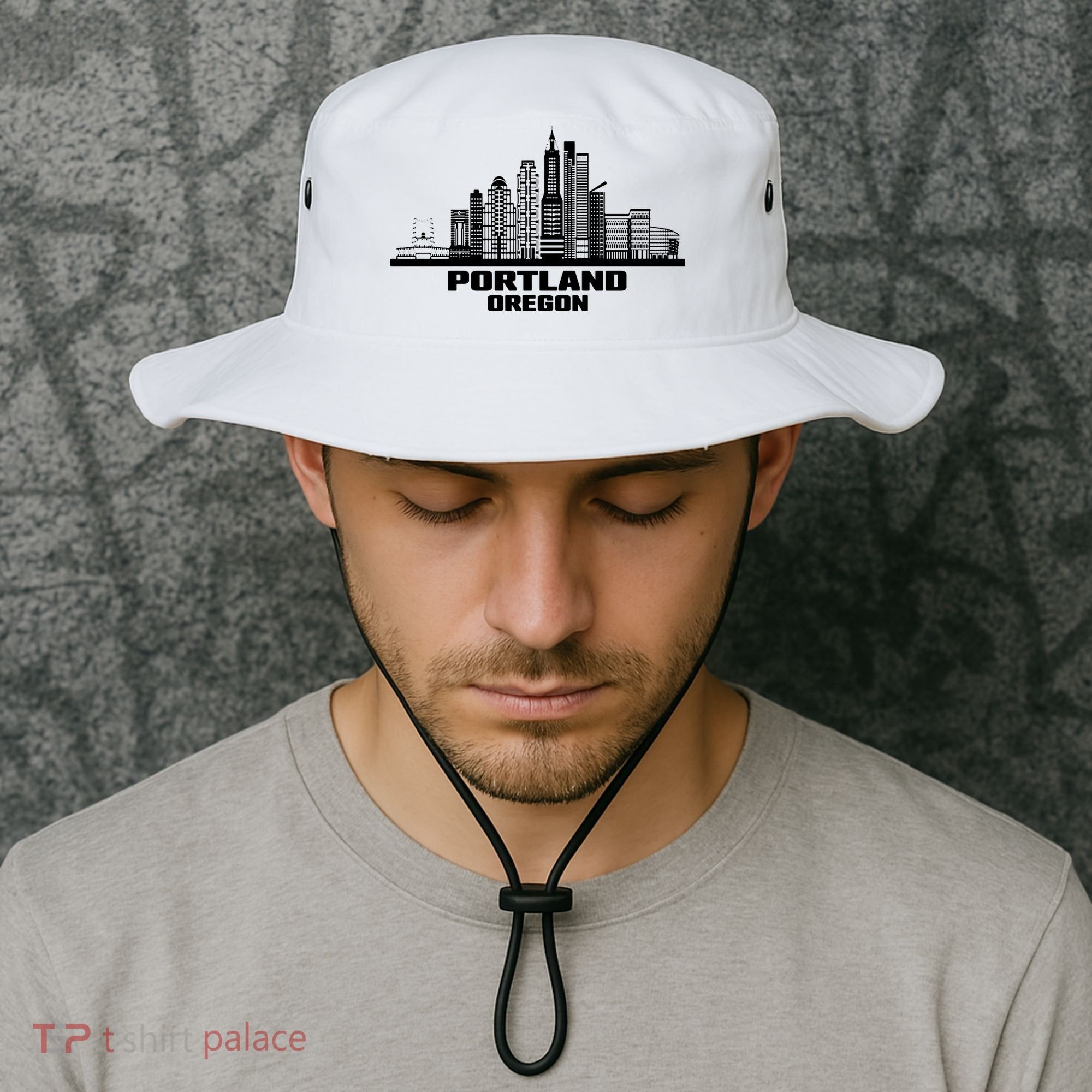 Portland Oregon State Skyline Bucket Hat