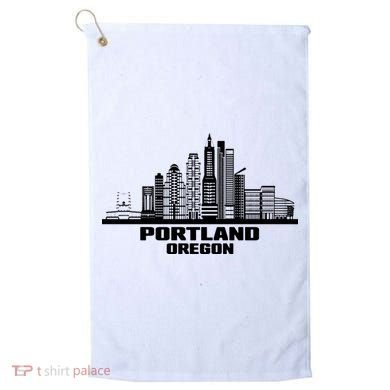 Portland Oregon State Skyline Golf Towel