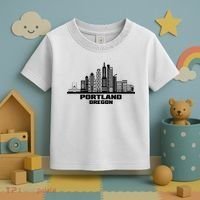 Portland Oregon State Skyline Toddler T-Shirt thumb 3