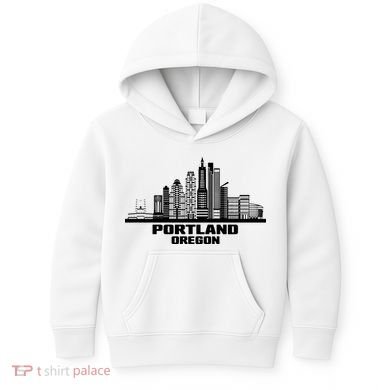 Portland Oregon State Skyline Kids Hoodie