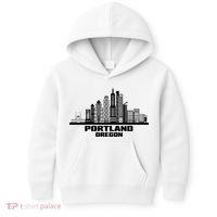 Portland Oregon State Skyline Kids Hoodie thumb 0