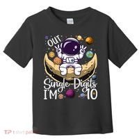 Peace Out Single Digits I'm 10 Years Old Birthday Astronaut Toddler T-Shirt thumb 0
