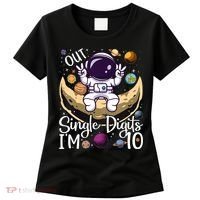 Peace Out Single Digits I'm 10 Years Old Birthday Astronaut Women's T-Shirt thumb 0
