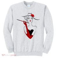 Posh Lady Smoking Cigarette Holder Sweatshirt thumb 0