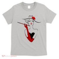 Posh Lady Smoking Cigarette Holder T-Shirt thumb 0