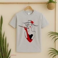 Posh Lady Smoking Cigarette Holder T-Shirt thumb 2