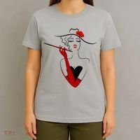 Posh Lady Smoking Cigarette Holder T-Shirt thumb 4