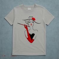 Posh Lady Smoking Cigarette Holder T-Shirt thumb 5