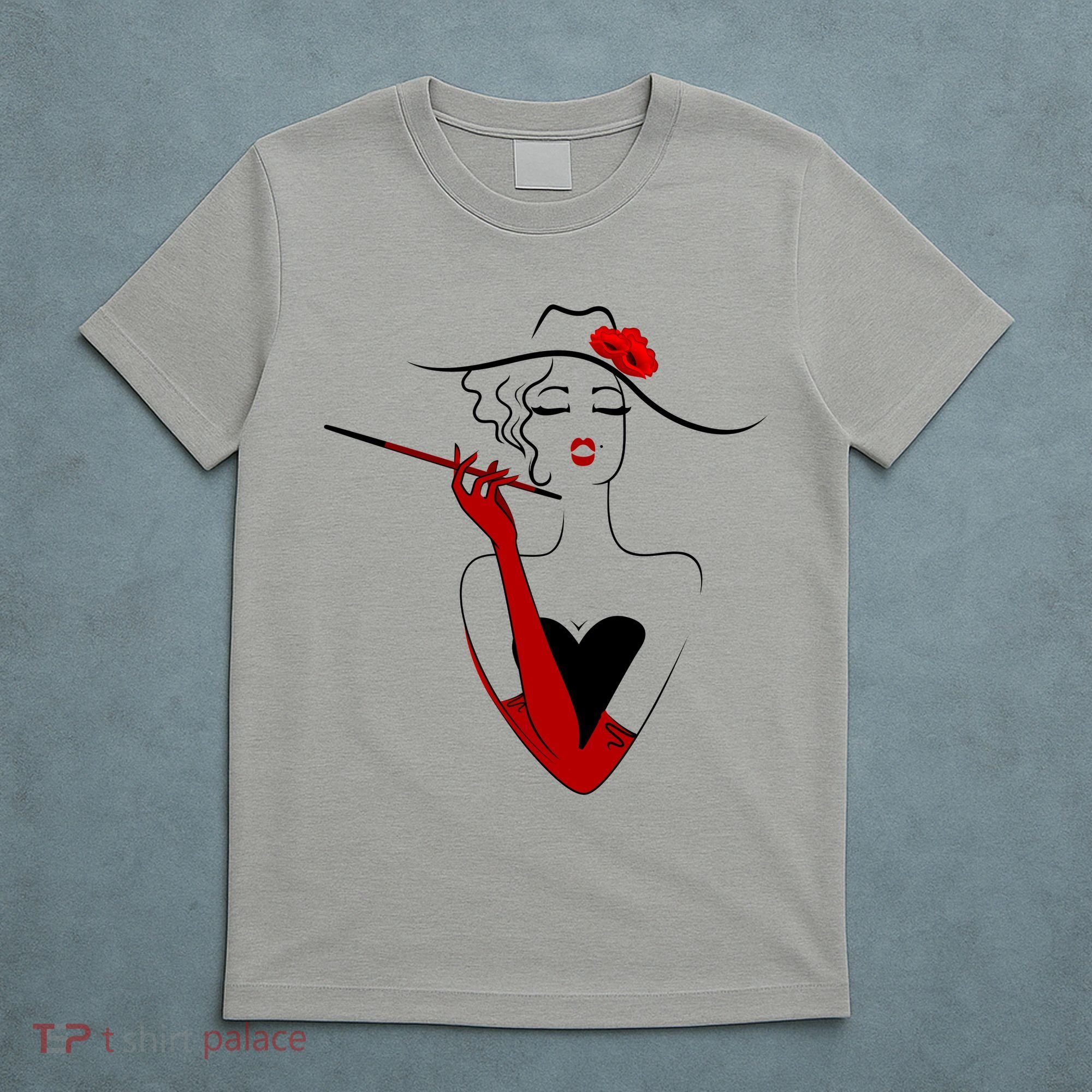 Posh Lady Smoking Cigarette Holder T-Shirt