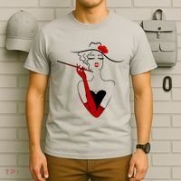 Posh Lady Smoking Cigarette Holder T-Shirt thumb 6