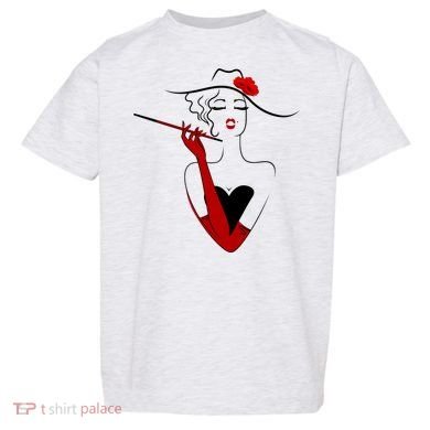 Posh Lady Smoking Cigarette Holder Toddler T-Shirt