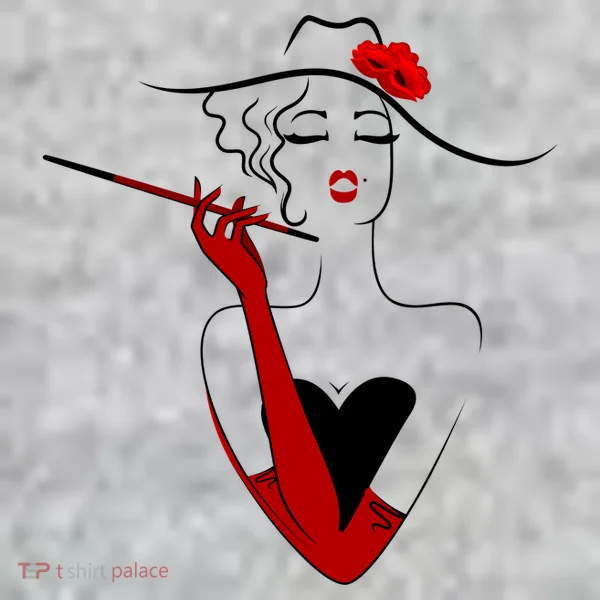 Posh Lady Smoking Cigarette Holder Toddler T-Shirt