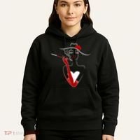 Posh Lady Smoking Cigarette Holder Hoodie thumb 5