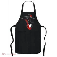 Posh Lady Smoking Cigarette Holder Apron thumb 0