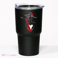 Posh Lady Smoking Cigarette Holder Tumbler thumb 0