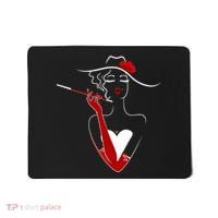 Posh Lady Smoking Cigarette Holder Mousepad thumb 0