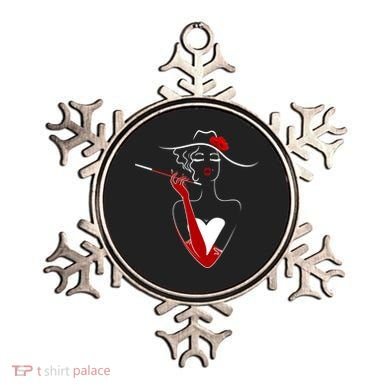 Posh Lady Smoking Cigarette Holder Ornament