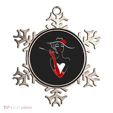 Posh Lady Smoking Cigarette Holder Ornament