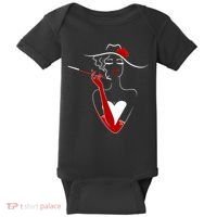 Posh Lady Smoking Cigarette Holder Baby Bodysuit thumb 0