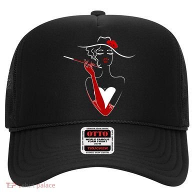 Posh Lady Smoking Cigarette Holder Hat