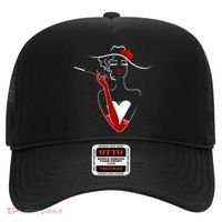 Posh Lady Smoking Cigarette Holder Hat thumb 0