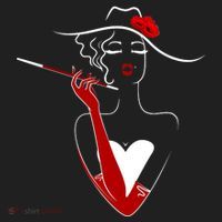 Posh Lady Smoking Cigarette Holder Hat thumb 2