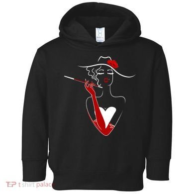 Posh Lady Smoking Cigarette Holder Toddler Hoodie