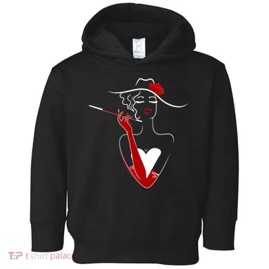 Posh Lady Smoking Cigarette Holder Toddler Hoodie