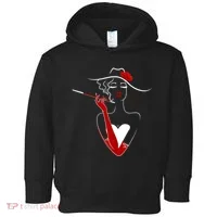 Posh Lady Smoking Cigarette Holder Toddler Hoodie thumb 0