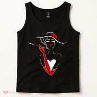 Posh Lady Smoking Cigarette Holder Tank Top thumb 2