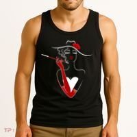 Posh Lady Smoking Cigarette Holder Tank Top thumb 3