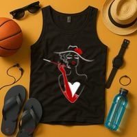 Posh Lady Smoking Cigarette Holder Tank Top thumb 4