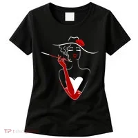 Posh Lady Smoking Cigarette Holder Women's T-Shirt thumb 0