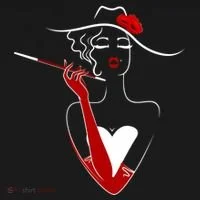 Posh Lady Smoking Cigarette Holder Women's T-Shirt thumb 6