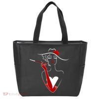 Posh Lady Smoking Cigarette Holder Tote Bag thumb 0