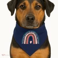 Positive Teacher Inspire Rainbow USA-Made Doggie Bandana thumb 1