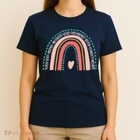 Positive Teacher Inspire Rainbow T-Shirt thumb 4