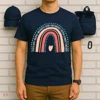Positive Teacher Inspire Rainbow T-Shirt thumb 6