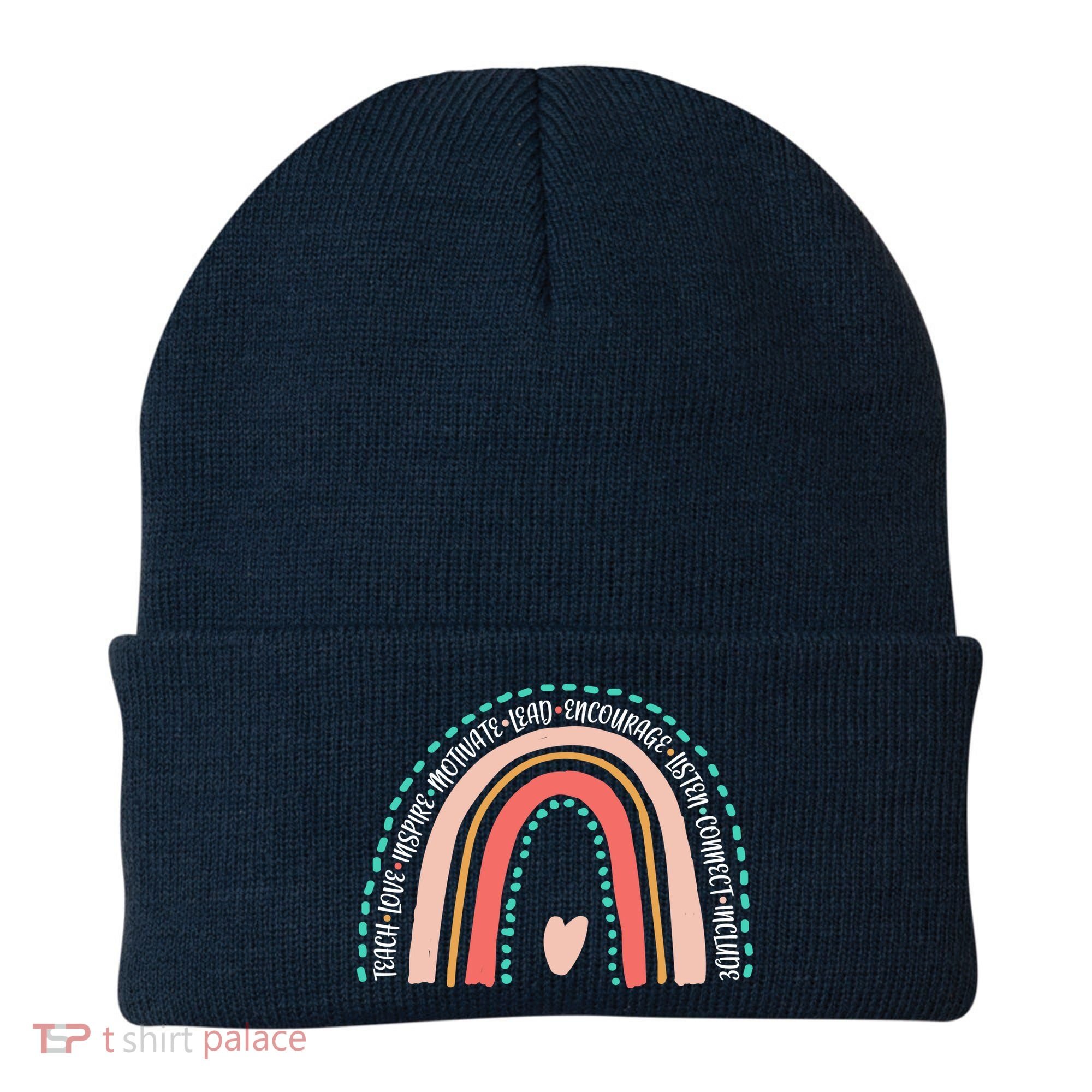 Positive Teacher Inspire Rainbow Beanie