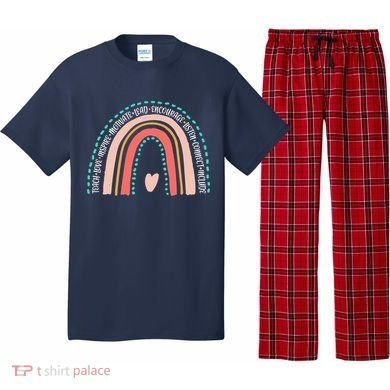 Positive Teacher Inspire Rainbow Pajama Set