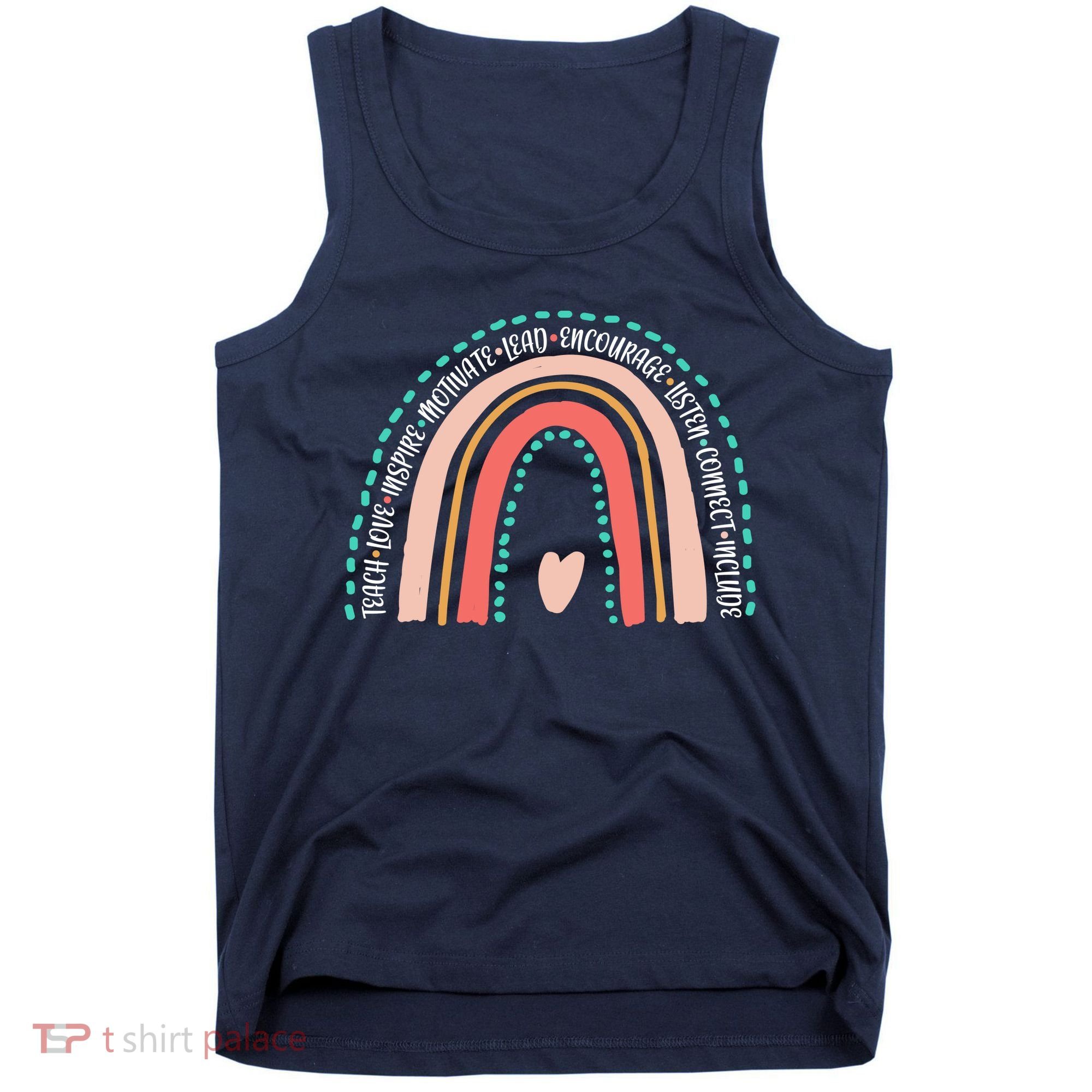 Positive Teacher Inspire Rainbow Tank Top