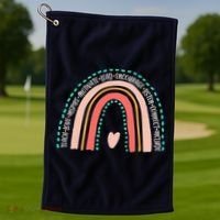 Positive Teacher Inspire Rainbow Golf Towel thumb 1
