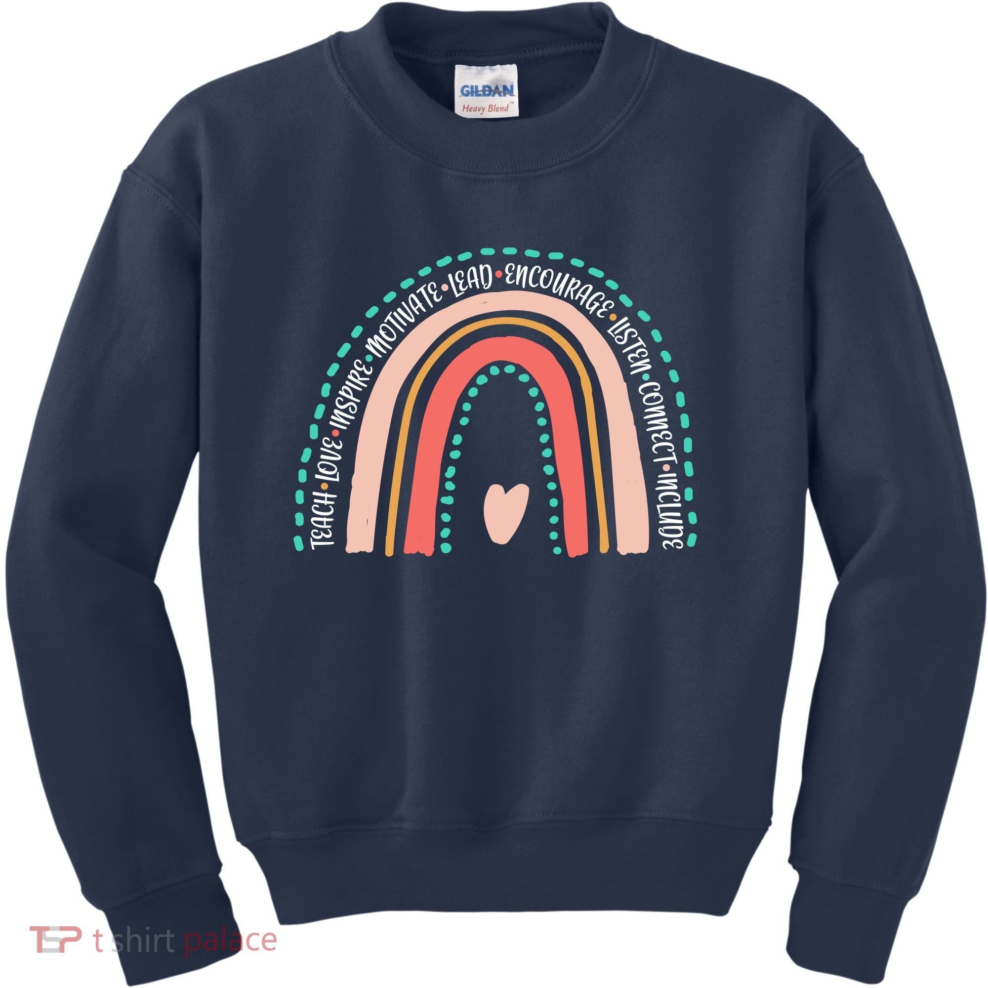 Positive Teacher Inspire Rainbow Kids Sweatshirt