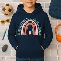 Positive Teacher Inspire Rainbow Kids Hoodie thumb 2