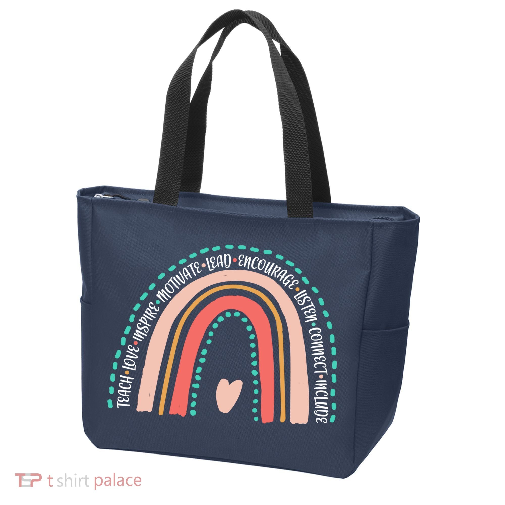 Positive Teacher Inspire Rainbow Tote Bag