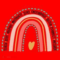 Positive Teacher Inspire Rainbow Santa Hat thumb 1