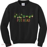Pot Head For Plant lovers Kids Sweatshirt thumb 0